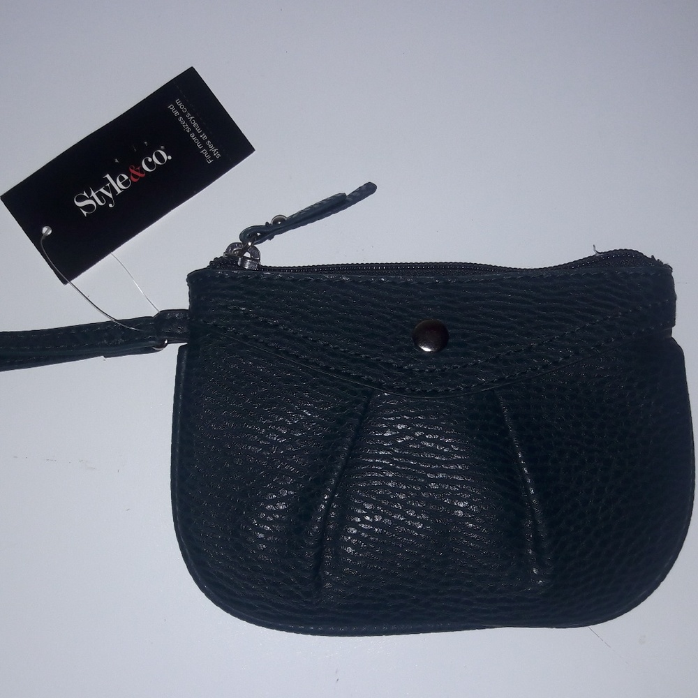 Style & Co. Hannah Green Faux Leather Wristlet